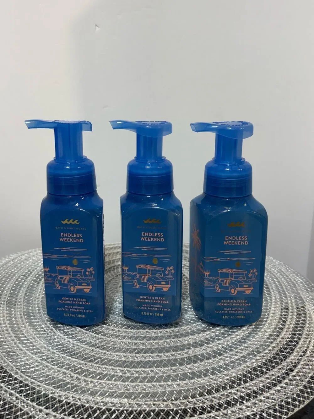 BBW Endless Weekend Foaming Hand Soap Set of 3 NWT